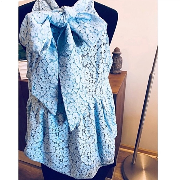 Zara Blue Lace Top - Picture 4 of 9